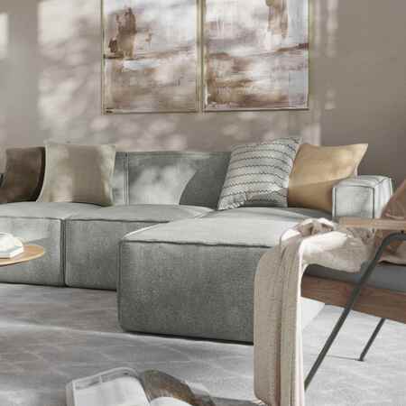 Flash Furniture Bridgetown Luxury Modular 4 Piece Sectional Sofa, Gray IS-IT2231-4PCSEC-GRY-GG